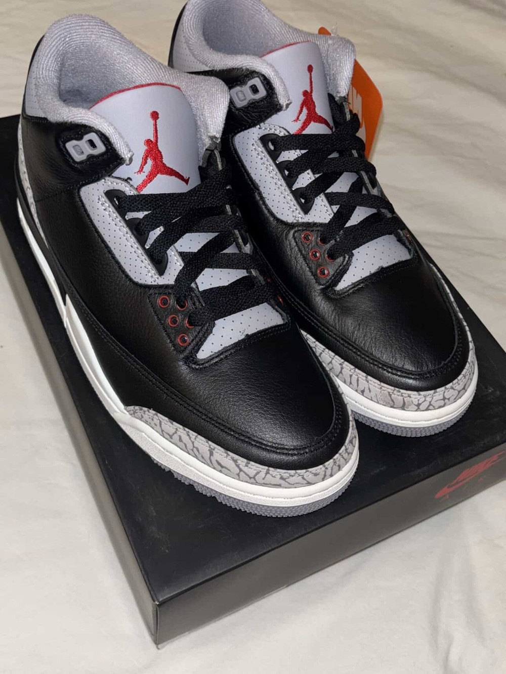 Jordan Retro 3 Black/White/Red Men’s Sneakers